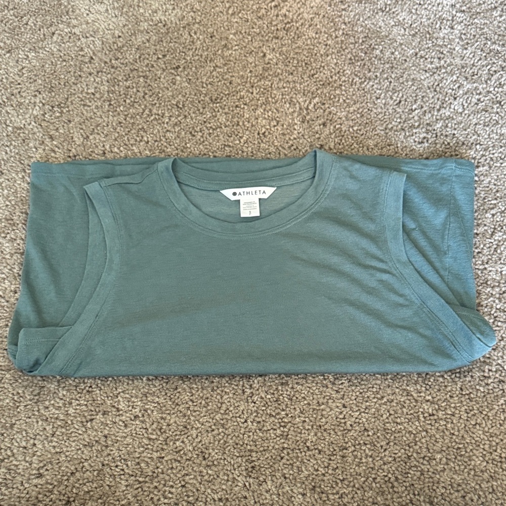 Athleta Women's Teal Muscle Tee
